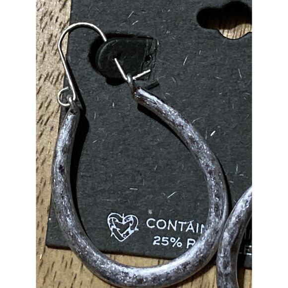 The Sak Silver Tone U-Shaped Loop Earrings – Boho Dangle NWT - Picture 2 of 3